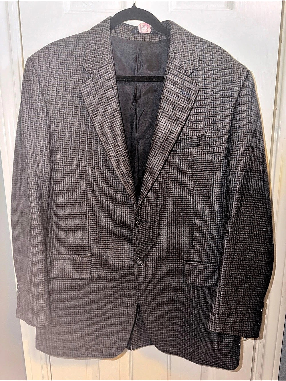 IZOD Men's Houndstooth Wool Blend Blazer Size Medium